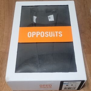 OppoSuits Black Suit And Tie